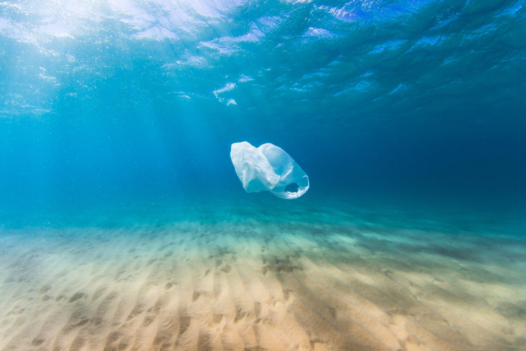 Plastic in ocean